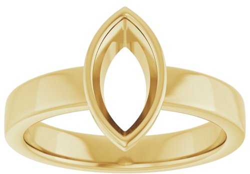 Sužadėtuvių Žiedas „Solitaire“ 585 Geltonojo Aukso Marquise 10mm x 5mm (3)