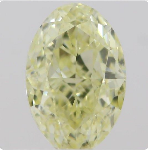 0.63 carat Fancy Light  Yellow-VVS1 Natūralus Oval Deimantas (1)