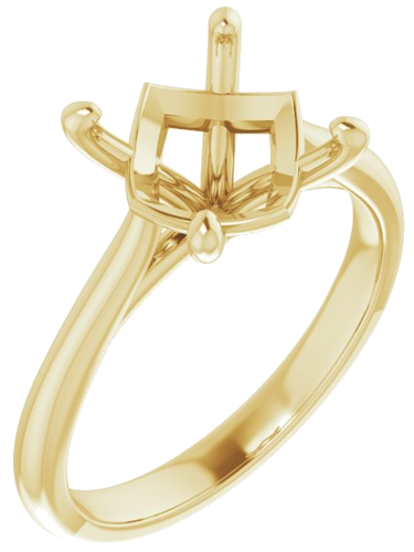 14K Yellow 9.4 mm Round Solitaire Engagement Ring Mounting (1)