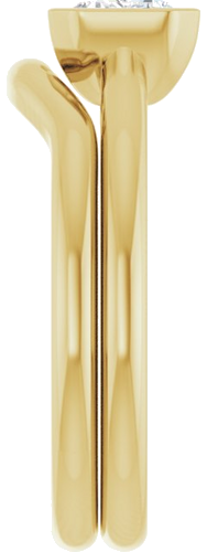 14K Yellow 7x5 mm Emerald Solitaire Engagement Ring Mounting (6)