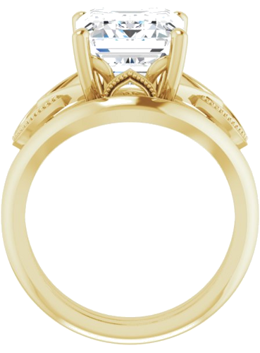 Sužadėtuvių Žiedas „Solitaire“ 14k yellow gold Emerald 11mm x 9mm (7)
