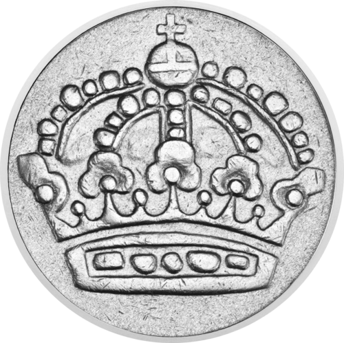 50 orių (1950–1973) Švedija sidabrinė moneta (2)