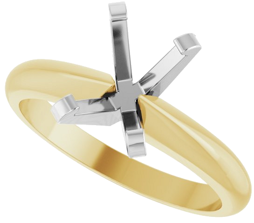 Sužadėtuvių Žiedas „Heavyweight Solitaire“ 14k yellow/white gold Emerald 7.5mm x 5.5mm (5)