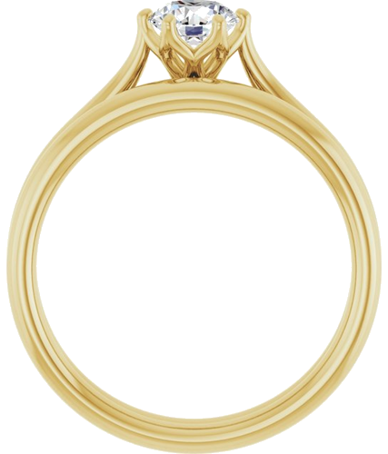 14K Yellow 5.2 mm Round Engagement Ring Mounting (7)