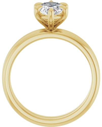 Sužadėtuvių Žiedas „Solitaire“ 585 Geltonojo Aukso Marquise 12mm x 6mm (7)