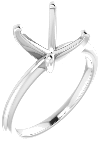 Sužadėtuvių Žiedas „Solitaire“ 950 Platinos Oval 11mm x 9mm (1)