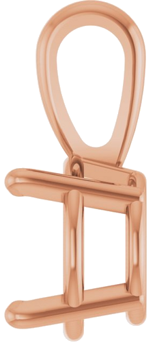 14K Rose 7.5 mm Round 4-Prong Pendant Mounting (3)