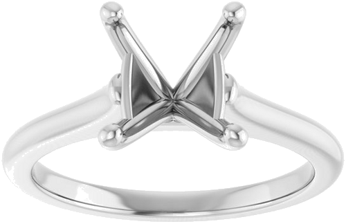 Sužadėtuvių Žiedas „Solitaire“ 585 Baltojo Aukso Oval 10mm x 8mm (3)