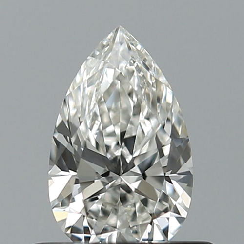 0.44 carat G-VVS2 Natūralus Pear Deimantas (1)