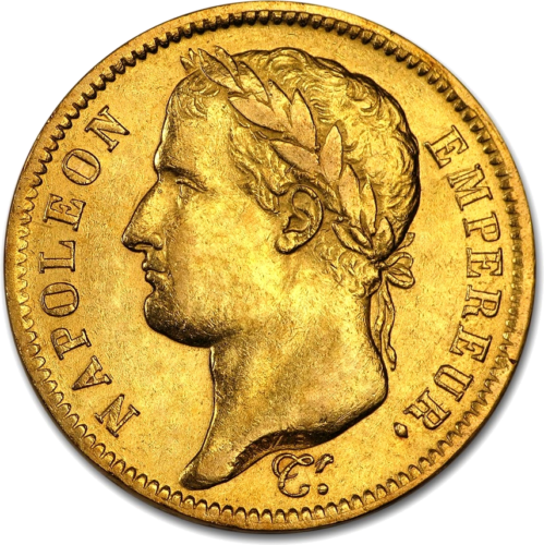 40 франков Наполеон Бонапарт (1809-1813) Французская империя золотая монета (1)