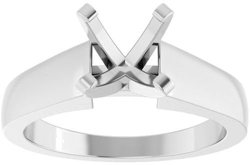 Sužadėtuvių Žiedas „Solitaire“ 585 Baltojo Aukso Round 7.4mm (3)