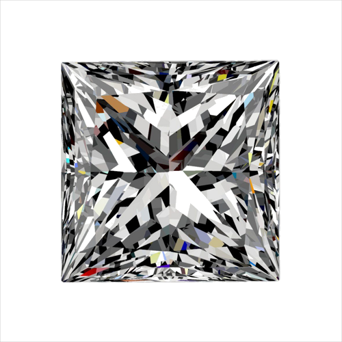 0.3 carat E-VS2 Natūralus Princess Deimantas (1)