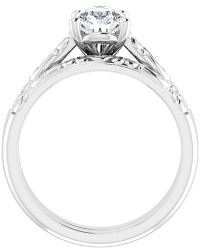 Sužadėtuvių Žiedas „Solitaire“ 14k white gold Pear 9mm x 6mm (7)