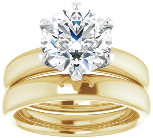 Sužadėtuvių Žiedas „Solstice Solitaire®“ 14k yellow/white gold Round 9mm (8)
