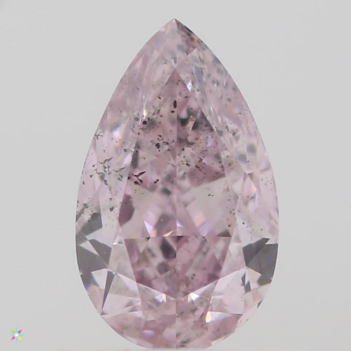 0.5 carat Fancy Purplish Pink-SI2 Natūralus Pear Deimantas (1)