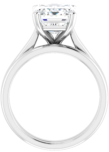 Sužadėtuvių Žiedas „Solitaire“ 585 Baltojo Aukso Emerald 10mm x 8mm (7)