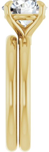 Sužadėtuvių Žiedas 585 Geltonojo Aukso Round 8.2mm (9)