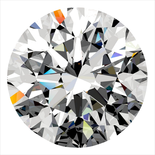 0.3 carat D-VS2 Excellent cut Natūralus Round Deimantas (1)