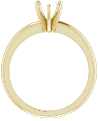 14K Yellow  6x6 mm Heart Solitaire Engagement Ring Mounting (2)