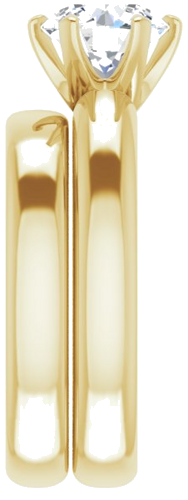 Sužadėtuvių Žiedas „Solitaire“ 585 Geltonojo Aukso Round 7.4mm (7)