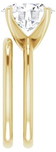 14K Yellow  11x9 mm Oval Solitaire Engagement Ring Mounting (9)