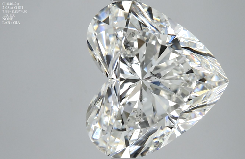 2.08 carat G-SI1 Natūralus Heart Deimantas (1)