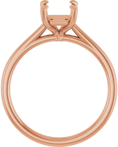 Sužadėtuvių Žiedas „Solitaire“ 585 Rožinis Aukso Emerald 8mm x 6mm (2)