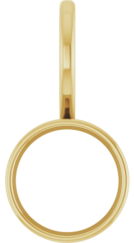 Pakabukas „Bezel-Set Solitaire Charm“ 14k yellow gold Round 6.5mm (1)
