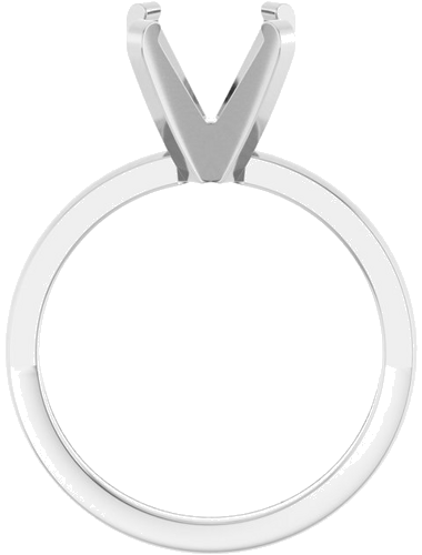 14K White 8.7 mm Round 4-Prong Engagement Ring Mounting (2)