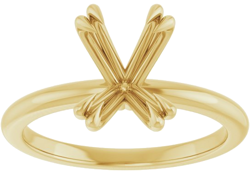 Sužadėtuvių Žiedas „Double Claw-Prong“ 14k yellow gold Elongated Cushion 9mm x 7mm (3)