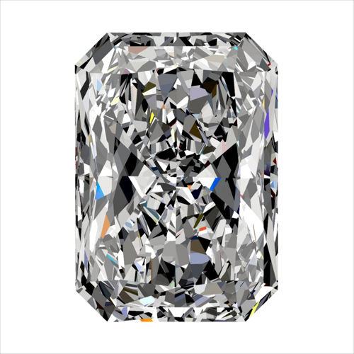 0.52 carat D-VVS1 Natūralus Radiant Deimantas (1)