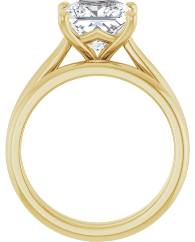 Sužadėtuvių Žiedas „Solitaire“ 14k yellow gold Square 7.5mm (7)