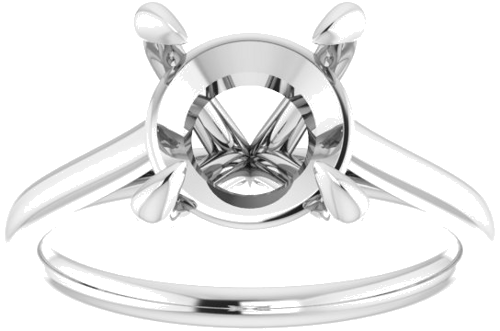 Sužadėtuvių Žiedas „Solitaire“ 585 Baltojo Aukso Round 8.8mm (3)