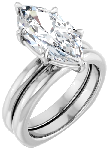 Sužadėtuvių Žiedas „Claw-Prong Euro Shank“ 14k white gold Marquise 16mm x 8mm (6)