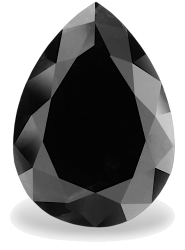 3.07 carat Fancy Black-VVS2 Natūralus Pear Deimantas (1)
