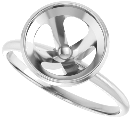 Sužadėtuvių Žiedas „Solitaire“ 585 Baltojo Aukso Round 9mm (5)