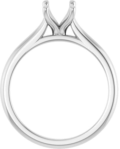 Sužadėtuvių Žiedas „Accented“ 950 Platinos Emerald 7mm x 5mm (2)