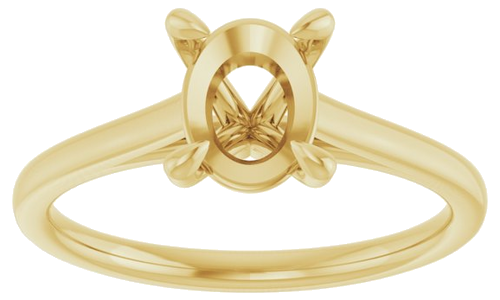 Sužadėtuvių Žiedas „Claw-Prong Solitaire“ 10k yellow gold Oval 8mm x 6mm (3)