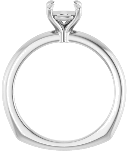 Sužadėtuvių Žiedas „Claw-Prong Euro Shank“ 14k white gold Round 6.5mm (2)