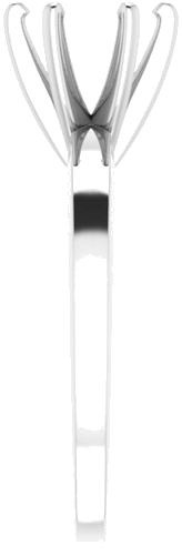 14K White 6.6-7.2 mm Round 6-Prong Solitaire Engagement Ring Mounting (4)