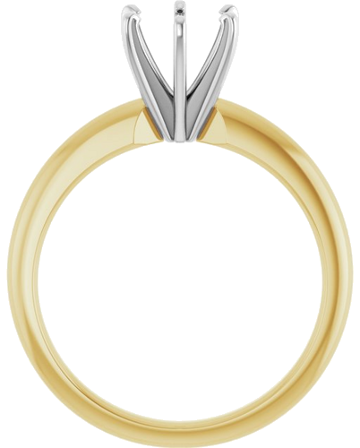 18K Yellow   Platinum 6.0-6.6 mm Round 6-Prong Solitaire Ring Mounting (2)