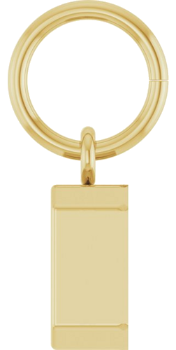 Pakabukas „Bezel-Set Solitaire Charm“ 10k yellow gold Emerald 6mm x 4mm (3)