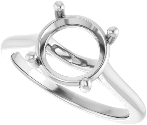 Sužadėtuvių Žiedas 14k white gold Round 8.8mm (5)