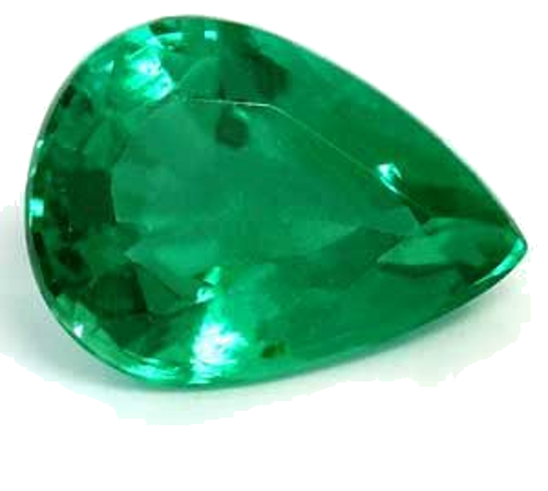 1.0 carat GREEN Pear Smaragdas (1)