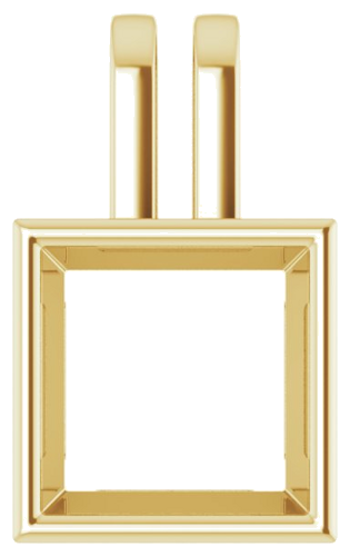 Pakabukas „Solitaire“ 417 Geltonojo Aukso Square 8mm (1)