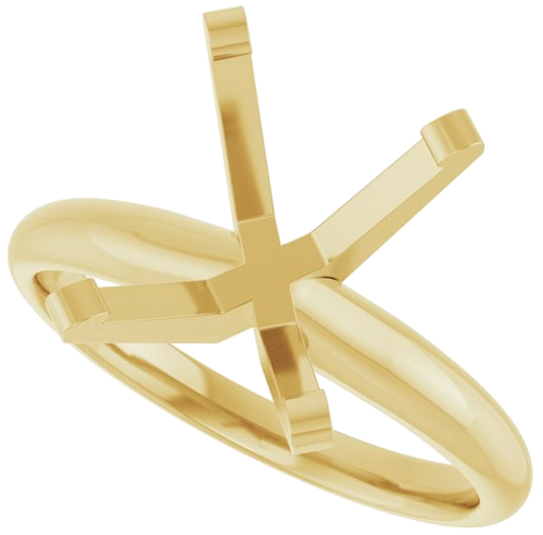 Sužadėtuvių Žiedas „Solitaire“ 14k yellow gold Emerald 10mm x 8mm (5)