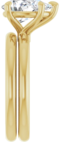 Sužadėtuvių Žiedas 585 Geltonojo Aukso Pear Shape 10mm x 7mm (9)