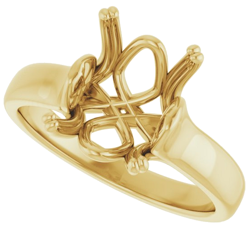 Sužadėtuvių Žiedas „Solitaire“ 14k yellow gold Emerald 10mm x 8mm (5)