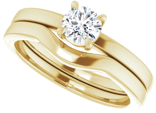 Sužadėtuvių Žiedas „Claw-Prong Solitaire“ 14k yellow gold Round 4.8mm (10)