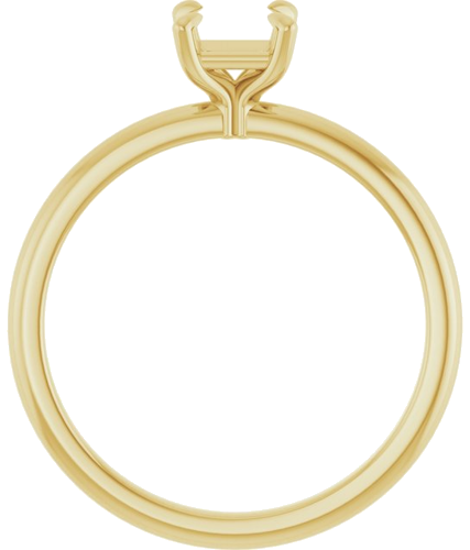 Sužadėtuvių Žiedas „Solitaire“ 585 Geltonojo Aukso Square 4.5mm (2)